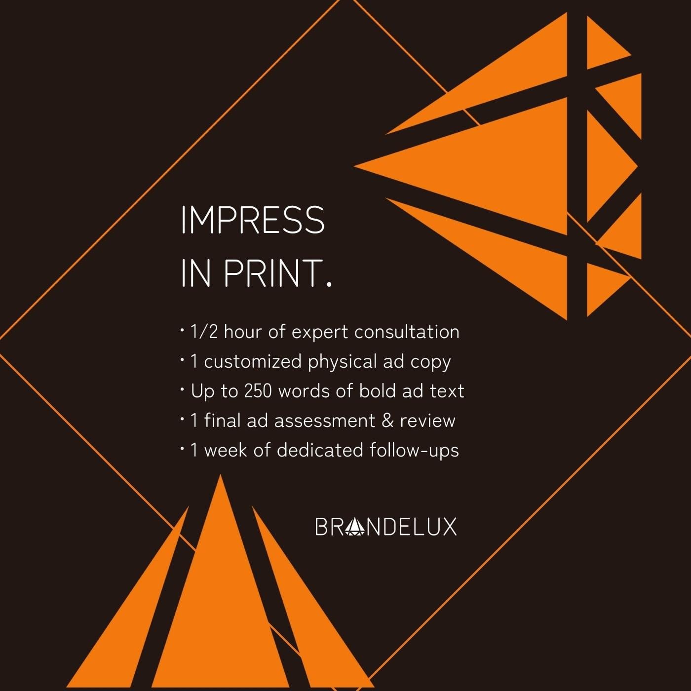 Physical Ad Copy | Signature Service by Brandelux